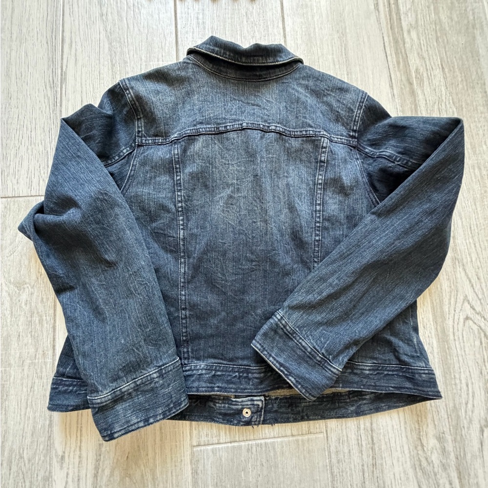Lane Bryant Dark Blue Denim Jean Jacket - Picture 3 of 4